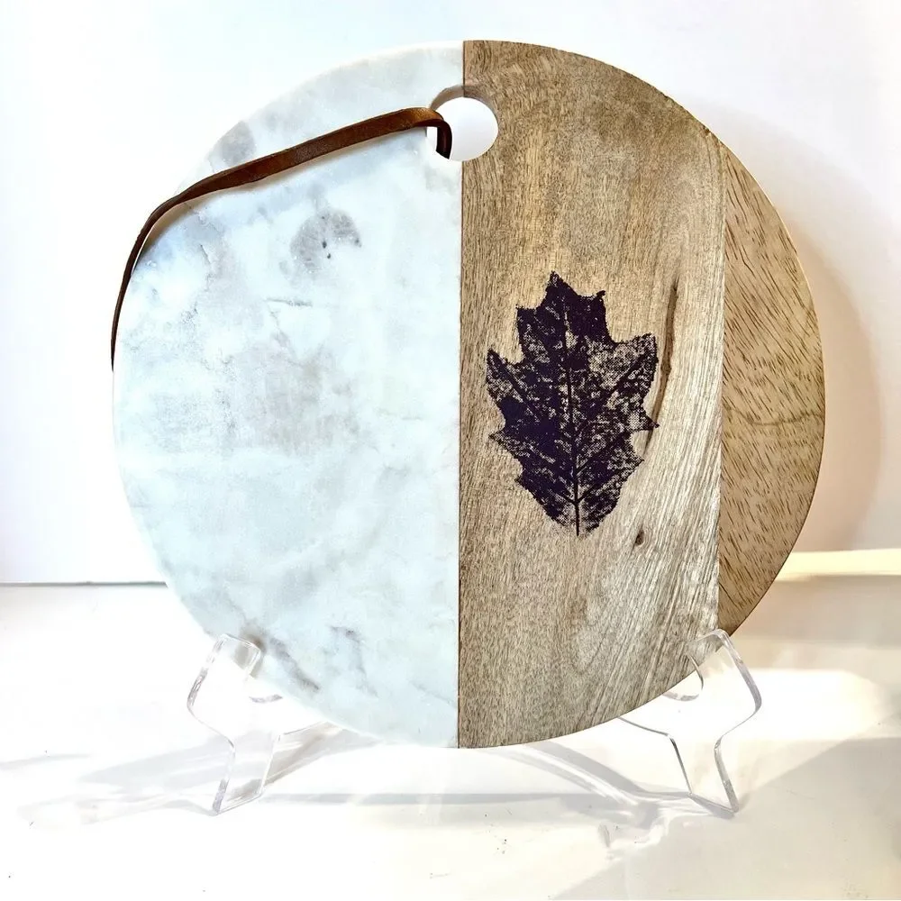 Hearth & Hand Marble Acacia Wood Charcuterie Cheese Board 10” Round